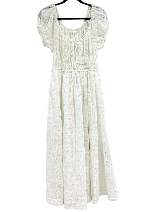 DÔEN Quinn Eyelet Dress Salt White Cotton Romantic Prairie NEW NWT - Picture 2 of 9